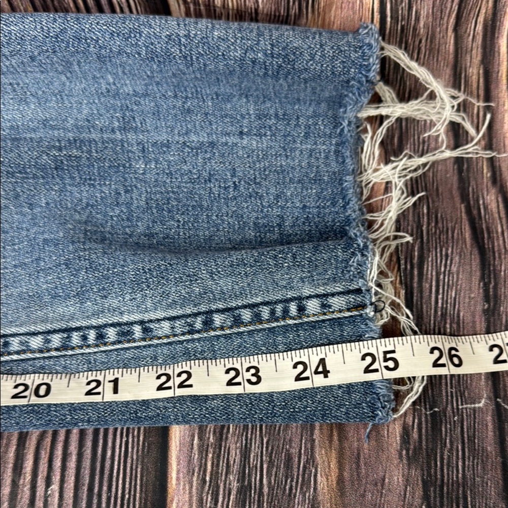 Free People Button Fly High Rise Blue Denim Jeans - Picture 7 of 8